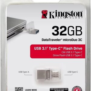 Kingston DataTraveler microDuo - Memoria USB 3.1 de 32 GB