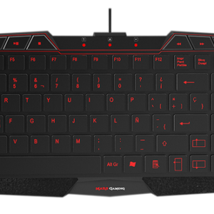 Teclado Gaming Mars Gaming MK0 | Iluminación LED Roja | USB
