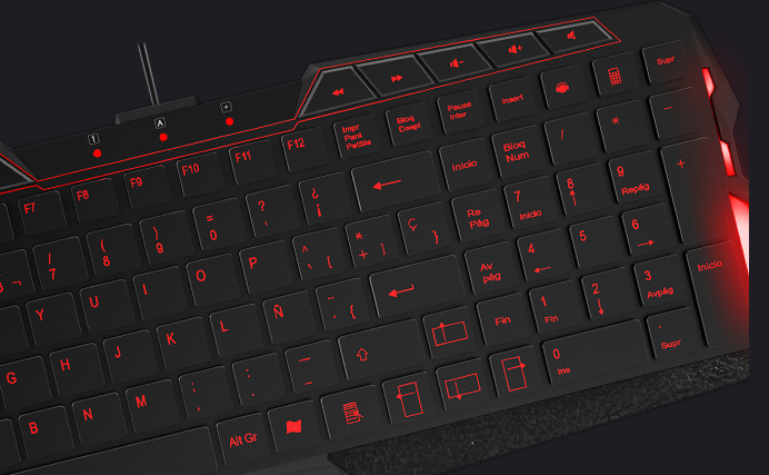 Teclado Gaming Mars Gaming MK0 | Iluminación LED Roja | USB - Imagen 2