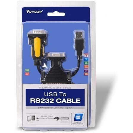 Cable Conversor impresora Aisens A104-0039/ USB Macho - DB9 Macho/ 1.8m/ Negro - Imagen 3