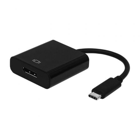 Conversor Aisens A109-0345/ USB Tipo-C Macho – DisplayPort Hembra/ 15cm/ Negro
