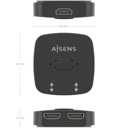 Switch Conmutador 4K HDMI 2.0 Bidireccional Aisens A123-0948 HDMI Hembra - 3x HDMI Hembra - Imagen 4