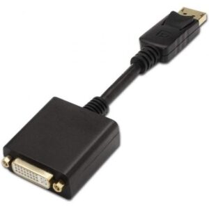 Conversor Aisens A125-0133/ DisplayPort Macho - DVI Hembra/ 15cm/ Negro