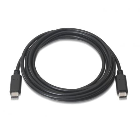 Cable USB 2.0 Tipo-C Aisens A107-0057/ USB Tipo-C Macho - USB Tipo-C Macho/ 480Mbps/ 2m/ Negro - Imagen 2