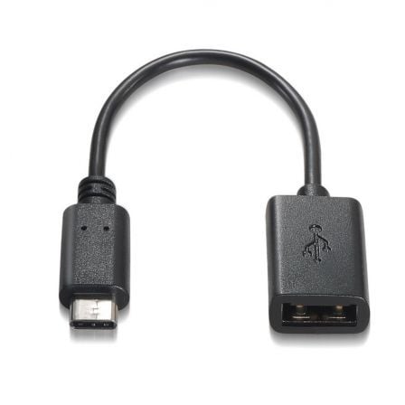 Cable USB 2.0 Aisens A107-0059/ USB Tipo-C Macho - USB Hembra/ 480Mbps/ 15cm/ Negro - Imagen 2