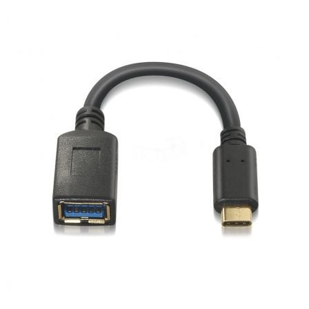 Cable USB 3.1 Tipo-C Aisens A107-0062/ USB Tipo-C Macho - USB Hembra/ 5Gbps/ 15cm/ Negro - Imagen 2