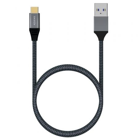 Cable USB 3.1 Tipo-C Aisens A107-0630/ USB Tipo-C Macho - USB Macho/ 10Gbps/ 50cm/ Gris - Imagen 3