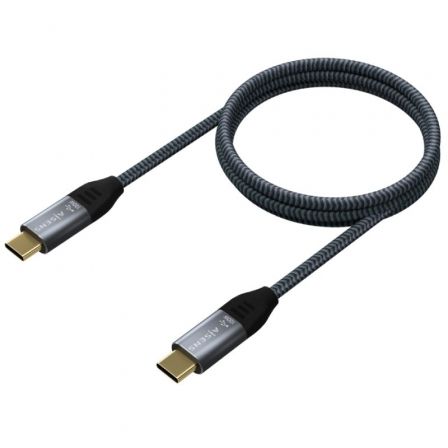 Cable USB 3.2 Tipo-C Aisens A107-0672 20GBPS 100W/ USB Tipo-C Macho - USB Tipo-C Macho/ Hasta 100W/ 20Gbps/ 1.5m/ Gris - Imagen 2