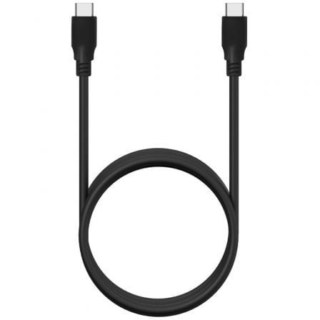 Cable USB 3.2 Tipo-C Aisens A107-0702 20GBPS 5A 100W/ USB Tipo-C Macho - USB Tipo-C Macho/ Hasta 100W/ 20Gbps/ 1m/ Negro - Imagen 3