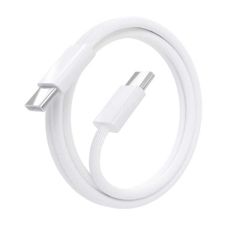 Cable USB 2.0 Tipo-C Aisens A107-0855/ USB Tipo-C Macho - USB Macho/ Hasta 60W/ 480Mbps/ 1m/ Blanco - Imagen 2