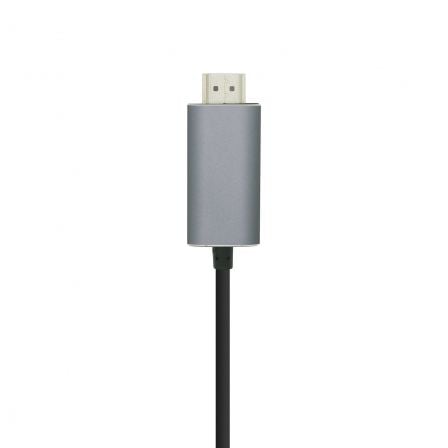 Cable Conversor Aisens A109-0393/ USB Tipo-C Macho - HDMI Macho/ Hasta 27W/ 1250Mbps/ 1.8m/ Negro - Imagen 2