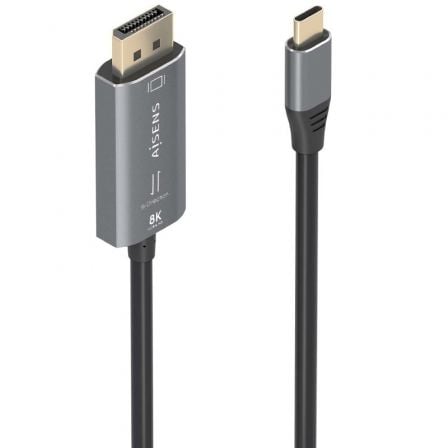 Cable Conversor Aisens A109-0880/ USB Tipo-C Macho – DisplayPort Macho/ 1.8m/ Negro