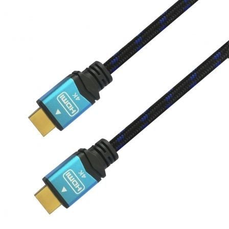 Cable HDMI 2.0 4K Aisens A120-0359/ HDMI Macho - HDMI Macho/ 5m/ Negro y Azul - Imagen 2