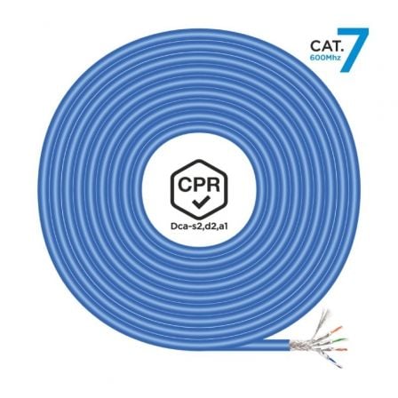 Bobina de Cable RJ45 SFTP AWG23 LSZH CPR Dca Aisens A146-0665 Cat.7/ 305m/ Azul - Imagen 2
