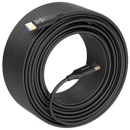 Cable HDMI 2.0 AOC 4K Aisens A148-0931/ HDMI Macho - HDMI Macho/ 25m/ Negro - Imagen 2
