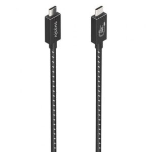 Cable USB 4.0 Tipo-C Aisens A156-0867/ USB Tipo-C Macho - USB Tipo-C Macho/ Hasta 240W/ 40Gbps/ 1m/ Gris
