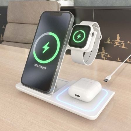 Base de carga Inalámbrica Aisens ASCH-15W3WC044-W/ 15W - Imagen 4