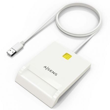Lector de DNI y Tarjetas Aisens ASCR-SN07-W/ USB 2.0/ Blanco - Imagen 2