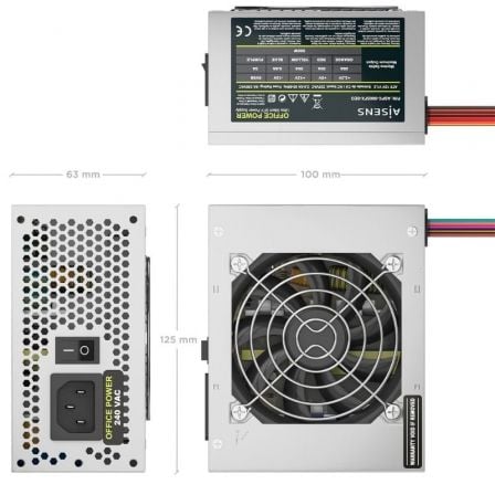 Fuente de Alimentación SFX Aisens ASPC-500SFX-SEO/ 500W/ Ventilador 8cm - Imagen 3