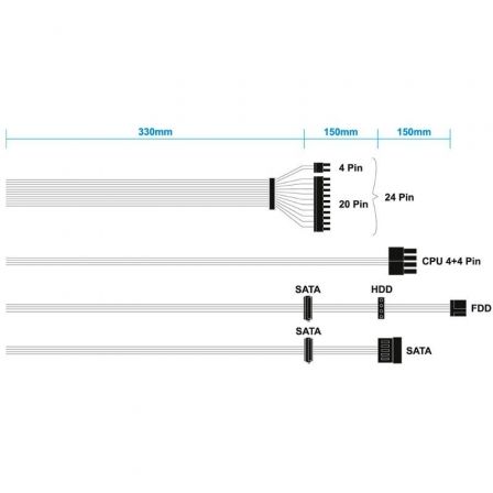 Fuente de Alimentación TFX Aisens ASPC-500TFX-SEO/ 500W/ Ventilador 8cm - Imagen 4