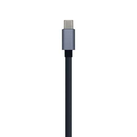 Hub USB Tipo-C Aisens A109-0396/ 3xUSB/ 1xRJ45/ Gris - Imagen 3