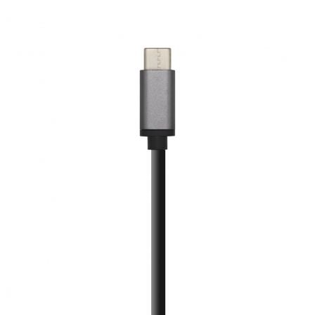 Hub USB Tipo-C Aisens A109-0403/ 4xUSB/ Gris - Imagen 2