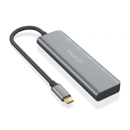 Hub USB Tipo-C Aisens A109-0763/ 2xUSB/ 2xUSB Tipo-C/ Gris - Imagen 2