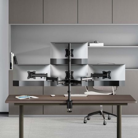 Soporte de Mesa para 4 Monitores y TV Aisens DT27TSR-379/ Giratorio/ Inclinable/ hasta 8kg - Imagen 3