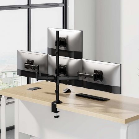 Soporte de Mesa para 4 Monitores y TV Aisens DT27TSR-379/ Giratorio/ Inclinable/ hasta 8kg - Imagen 4