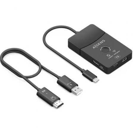 Adaptador/Transmisor de vídeo inalámbrico USB Tipo-C – HDMI Aisens ASWL-H2KDC30M05-BK/ 100W