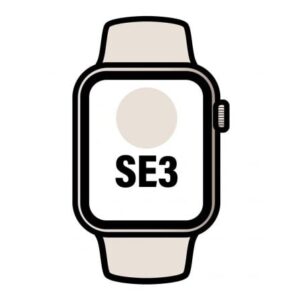 Apple Watch SE3/ GPS/ Cellular/ 40mm/ Caja de Aluminio Blanco Estrella/ Correa Deportiva Blanco Estrella M/L