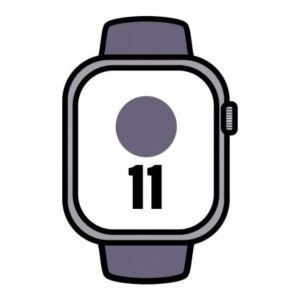 Apple Watch Series 11/ GPS/ 46mm/ Plata/ Correa Deportiva Niebla Lila (S/M)