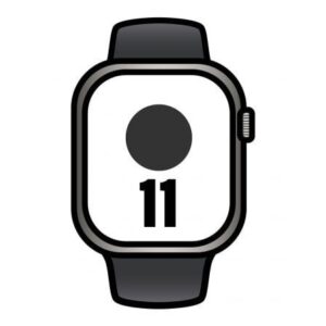 Apple Watch Series 11/ GPS/ Cellular/ 42mm/ Titanio Natural/ Correa Deportiva Negra (S/M)