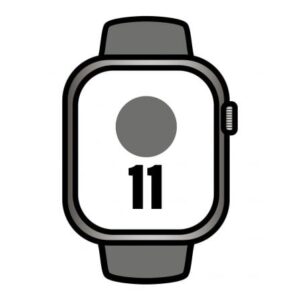 Apple Watch Series 11/ GPS/ Cellular/ 46mm/ Titanio Natural/ Correa Deportiva Gris Piedra M/L