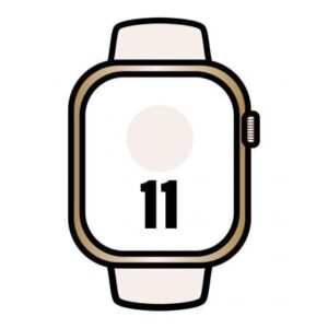 Apple Watch Series 11/ GPS/ Cellular/ 46mm/ Titanio Dorado/ Correa Deportiva Rosa Rubor M/L