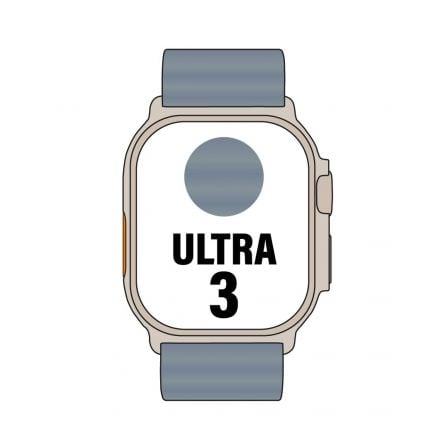 Apple Watch Ultra 3 GPS/ Cellular 49mm Caja de Titanio Natural/ Correa Ocean Azul Naútico