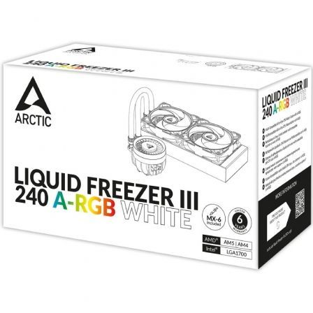 Sistema de Refrigeración Líquida Arctic Liquid Freezer III 240 A-RGB/ Blanco - Imagen 5