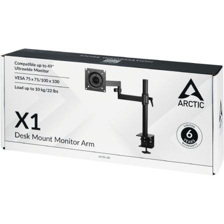 Soporte de Mesa para Monitor Arctic X1/ Giratorio/ Inclinable/ hasta 10kg - Imagen 5