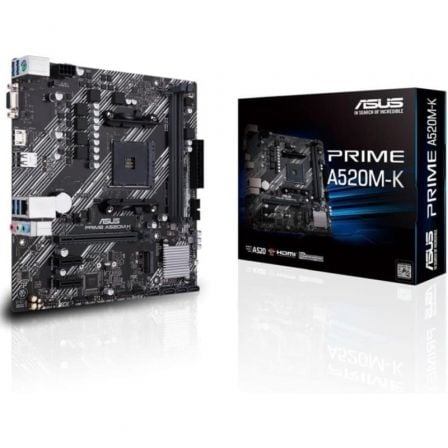 Placa Base Asus Prime A520M-K Socket AM4/ DDR4/ PCIe 3.0/ Micro ATX