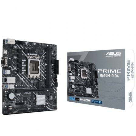 Placa Base Asus Prime H610M-D D4/ Socket 1700/ DDR4/ PCIe 4.0/ Micro ATX
