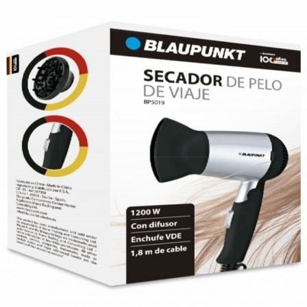 Secador Blaupunkt BP5019/ 1200W/ Negro y Plata - Imagen 3