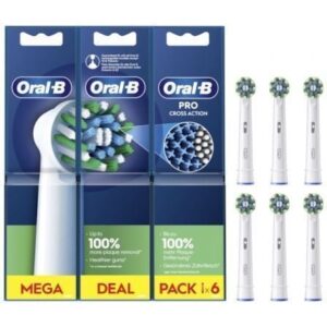 Cabezal de Recambio para cepillo Oral-B Pro Cross Action/ Pack 6 uds