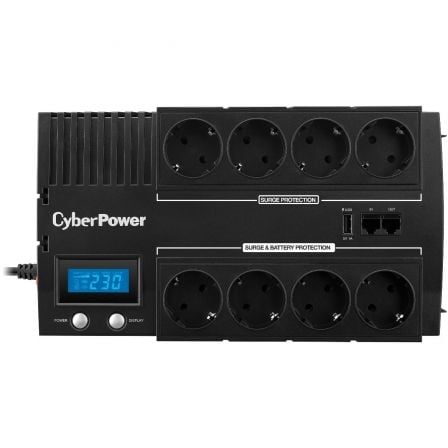 SAI Línea Interactiva Cyberpower BR1000ELCD/ 1000VA-600W/ 8 Salidas/ Formato Bloque - Imagen 2