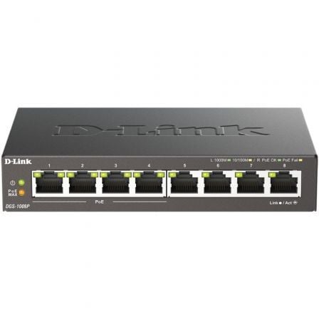 Switch D-Link DGS-1008P 8 Puertos/ RJ-45 Gigabit 10/100/1000/ PoE - Imagen 2