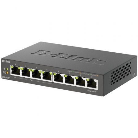 Switch D-Link DGS-1008P 8 Puertos/ RJ-45 Gigabit 10/100/1000/ PoE - Imagen 3
