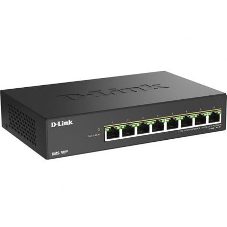 Switch D-Link DMS-108P/E 8 Puertos/ RJ-45 Gigabit 10/100/1000 PoE - Imagen 2