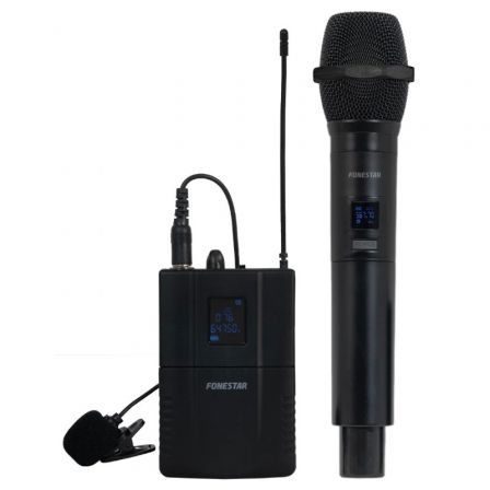 Micrófono Inalámbrico Doble Mano y Petaca UHF Fonestar SONAIR-2MP/ Incluye Receptor - Imagen 4
