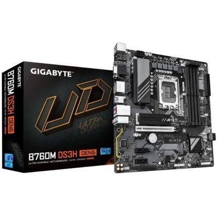 Placa Base Gigabyte B760M DS3H GEN5 Socket 1700/ DDR5/ PCIe 5.0/ Micro ATX