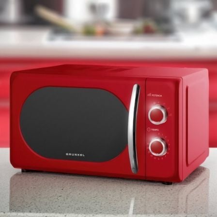 Microondas Grunkel Vintage MW-20ROJO/ 700W/ Capacidad 20L/ Rojo - Imagen 2