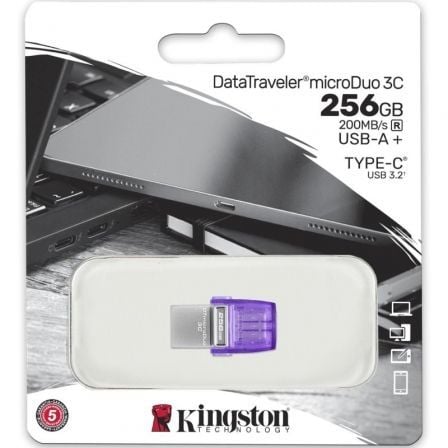 Pendrive 256GB Kingston DataTraveler microDuo 3C USB 3.2 - Imagen 3